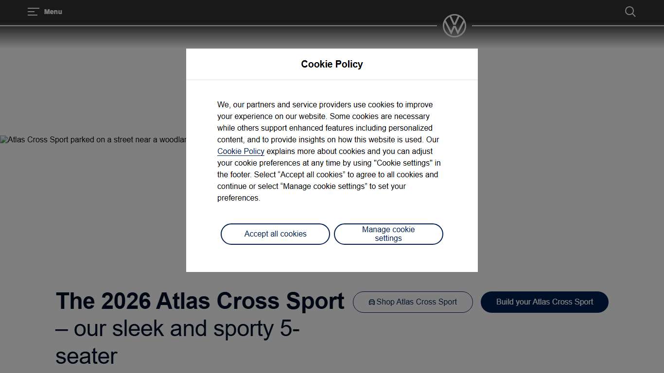 2026 Atlas Cross Sport Crossover SUV Volkswagen